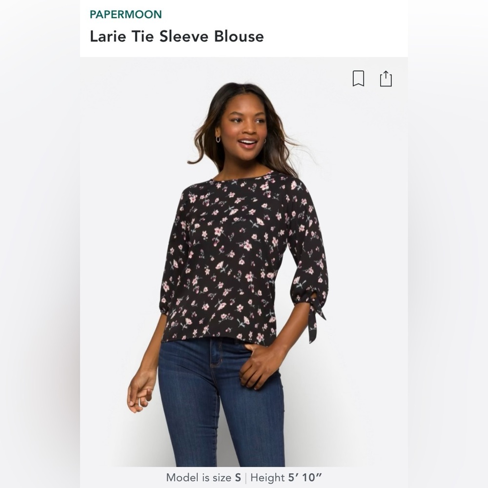 Papermoon Larie Tie Sleeve Blouse - Medium - NWT